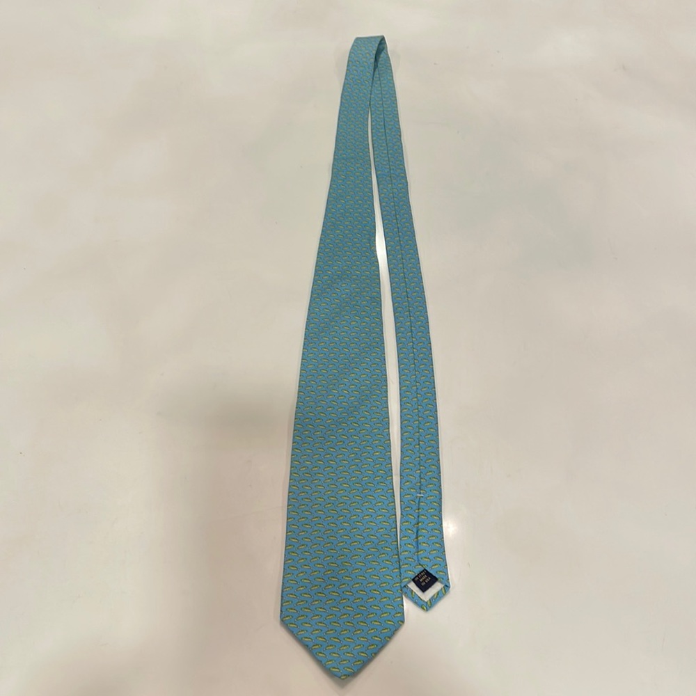 Like new pure silk Brooks Brothers fish print tie